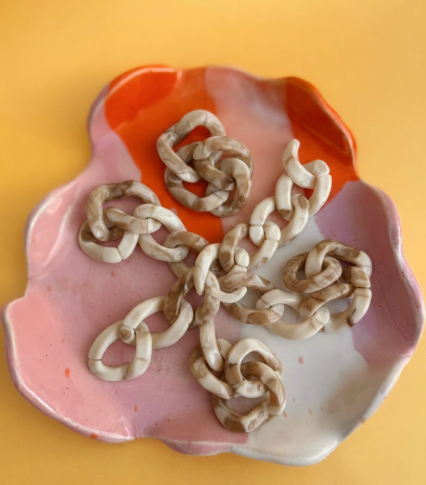 Corde maillon nacré