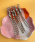 Corde tressée marron/blanche